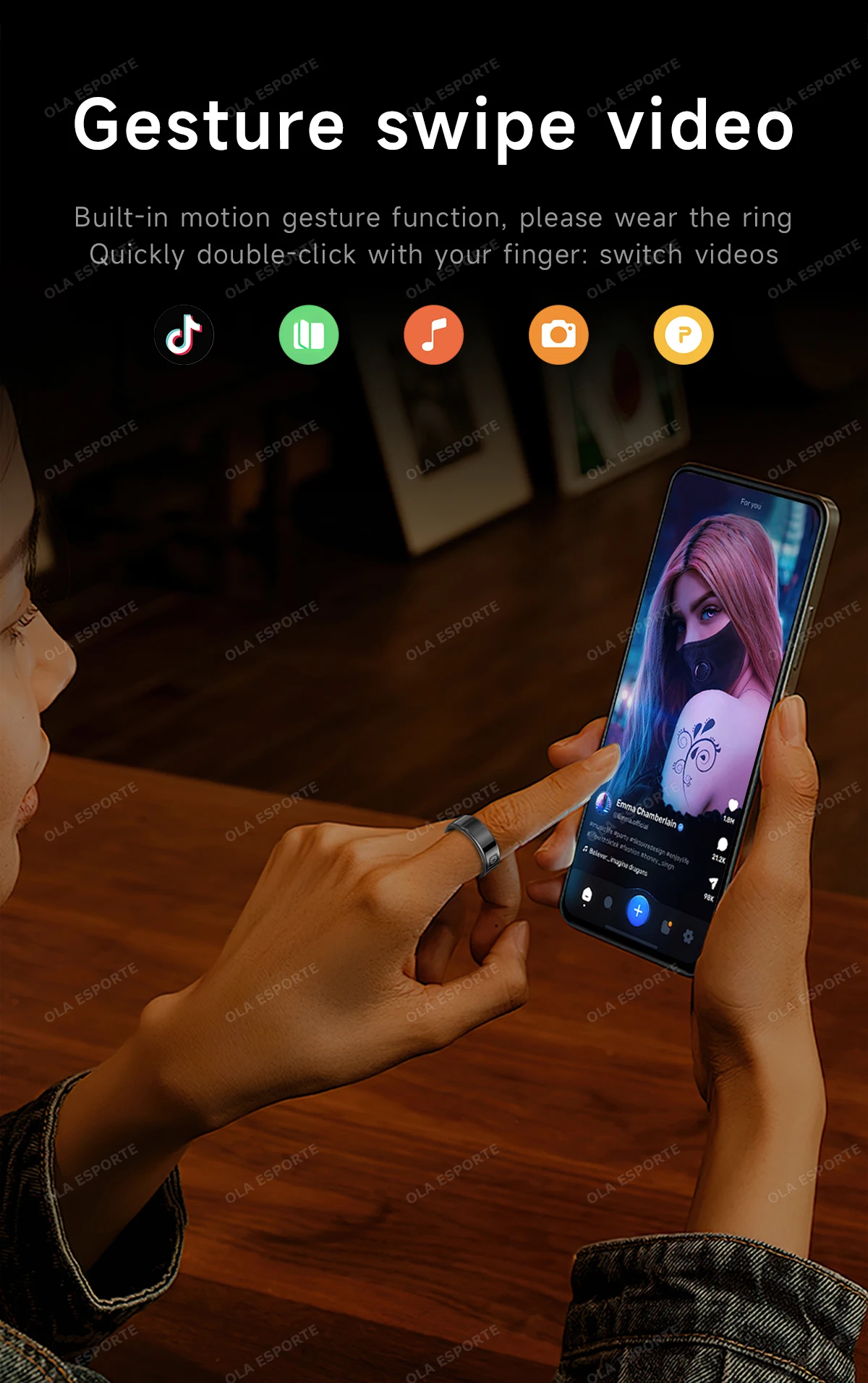 2025 Smart Ring with Display Screen and Touch, Wireless Charging, Health Manager, 5 ATM Waterproof For Men Women Rings R12 R11