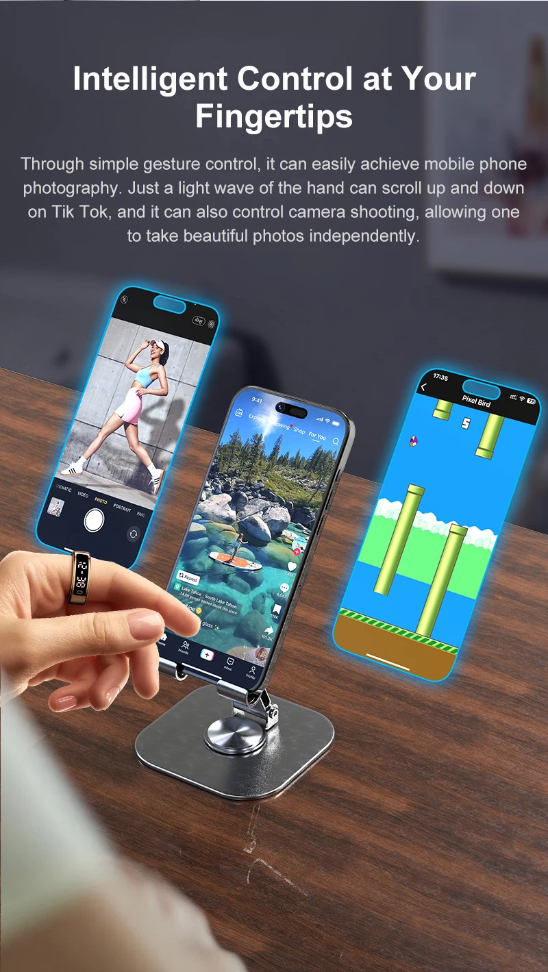 2026 R11C Smart Ring Men Women LED Display Screen Health Ring Heart Rate Sleep Monitor Waterproof Smartring for Android IOS