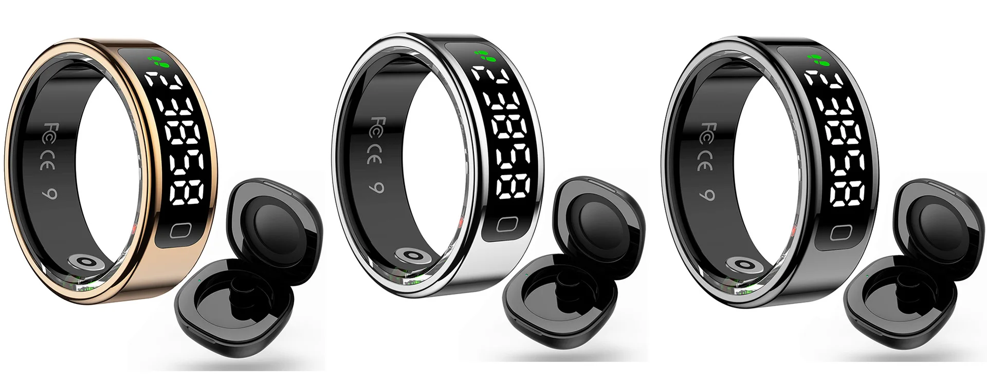 2026 R11C Smart Ring Men Women LED Display Screen Health Ring Heart Rate Sleep Monitor Waterproof Smartring for Android IOS