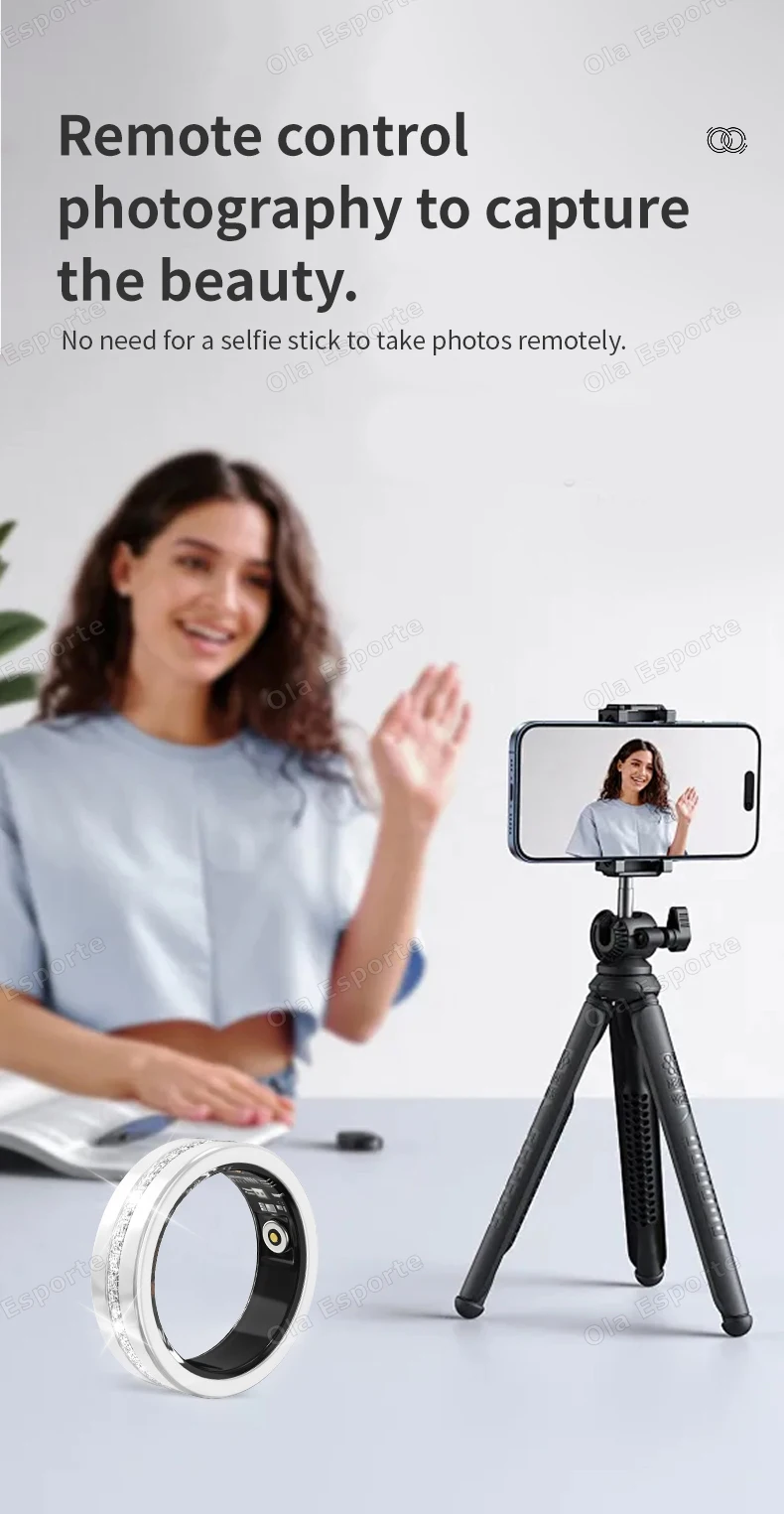 Diamond Fashion Women Smart Ring With Box IP68 Waterproof Lady ring Heart Rate Health Monitor Sports Pedometer Fitness Rings New