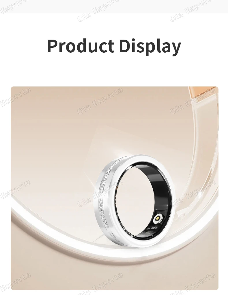 Diamond Fashion Women Smart Ring With Box IP68 Waterproof Lady ring Heart Rate Health Monitor Sports Pedometer Fitness Rings New