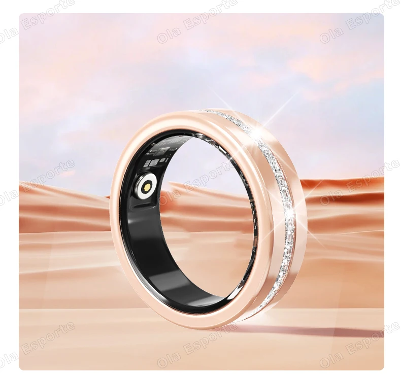 Diamond Fashion Women Smart Ring With Box IP68 Waterproof Lady ring Heart Rate Health Monitor Sports Pedometer Fitness Rings New