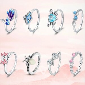 2025 Original Cartoon Animal Ring S925 sterling silver rings Fashion Elegant Jewelry Romantic Gift For Woman Fine butterfly Ring