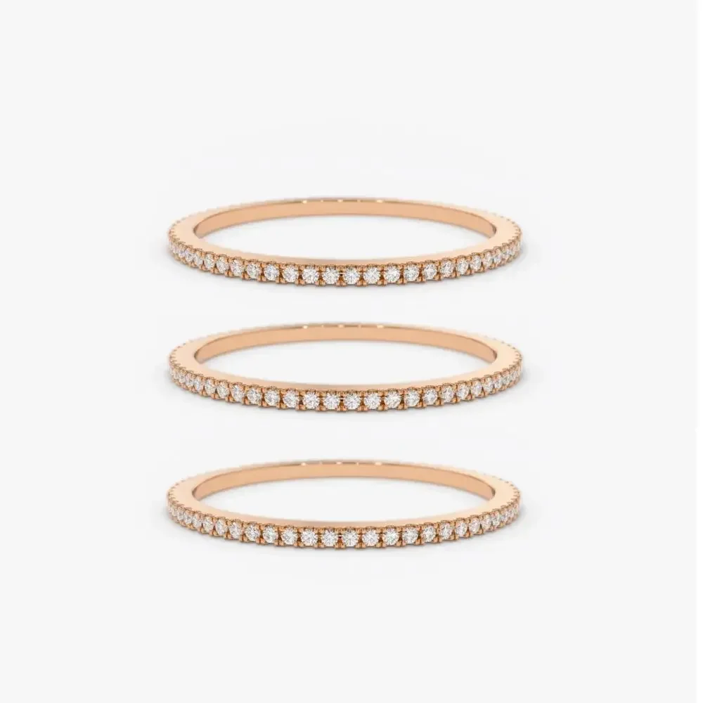 3PCS -Rose Gold Ring