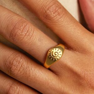 Ins Minimalist Ring Irregular Geometric Stainless Steel Fashion Aesthetic Finger Jewelry for Women Daily Party Accessories