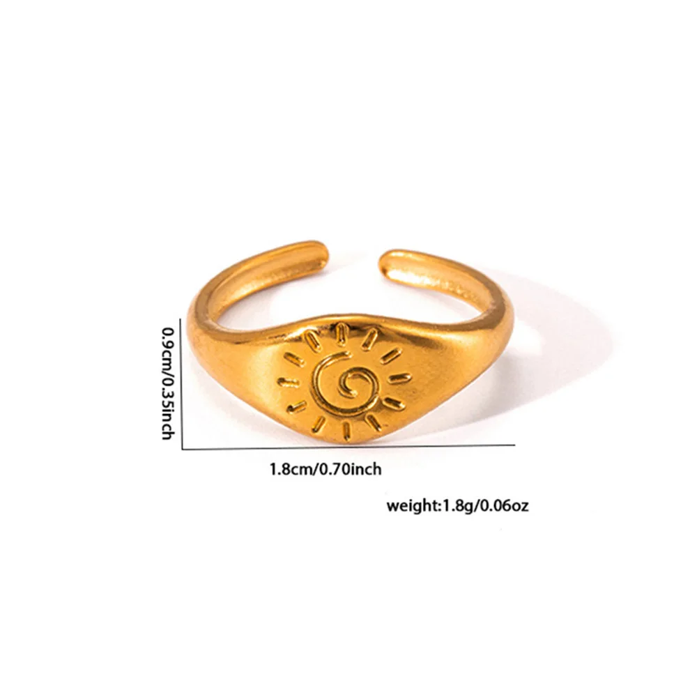 Ins Minimalist Ring Irregular Geometric Stainless Steel Fashion Aesthetic Finger Jewelry for Women Daily Party Accessories