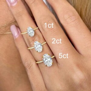 925 Sterling Silve Zirconia 1-4.5CT Gorgeous Shiny Oval Stone Ring For Women Engagement Wedding Luxury High Quality Fine Jewelry