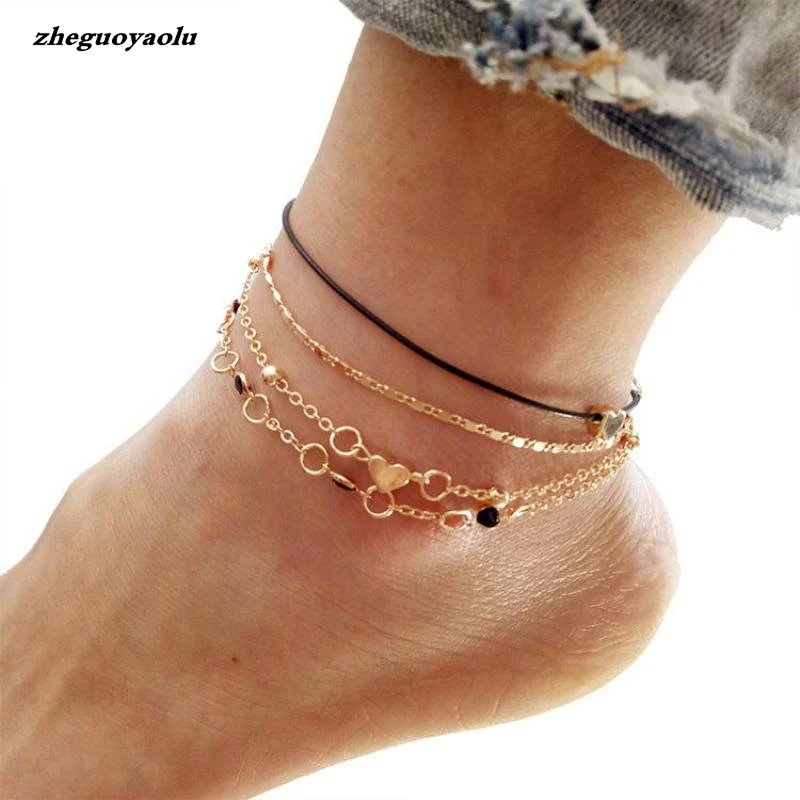 New Personalized Butterfly Pendant Anklet Summer Beach Leg Chain Handcrafted Anklet Gold And Silver Headwear Wholesale And Retai