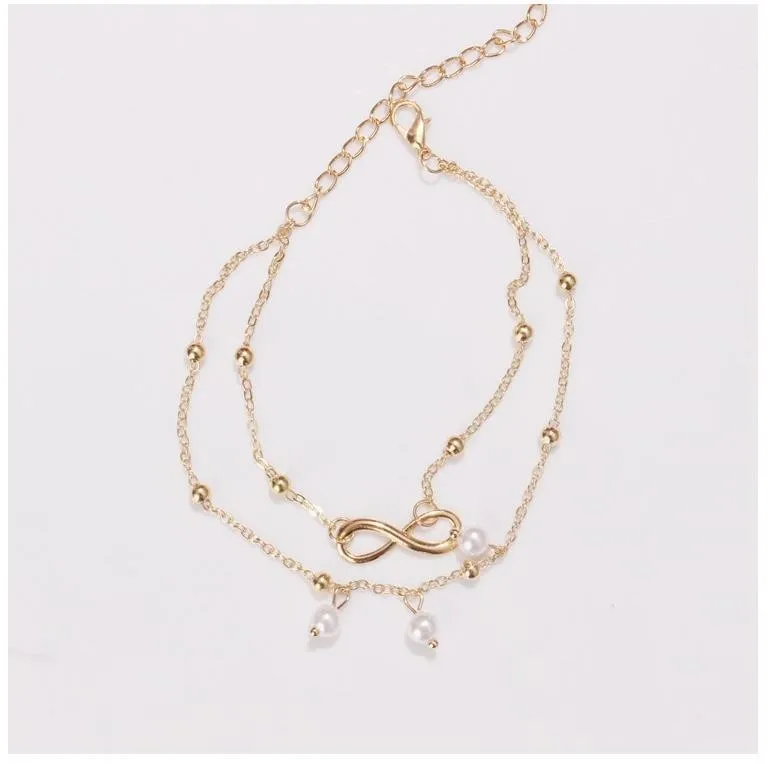 New Personalized Butterfly Pendant Anklet Summer Beach Leg Chain Handcrafted Anklet Gold And Silver Headwear Wholesale And Retai