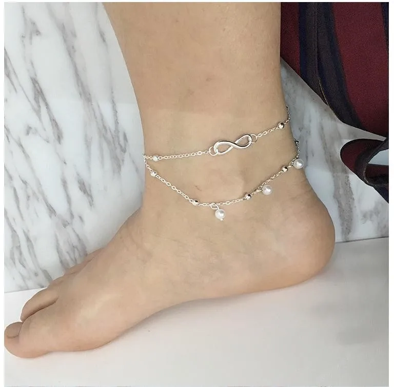 New Personalized Butterfly Pendant Anklet Summer Beach Leg Chain Handcrafted Anklet Gold And Silver Headwear Wholesale And Retai