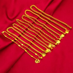 Women's 24K Gold AU999 Fashion Flat Anklet - Exquisite chain & clasp, light texture, for long dresses & slippers