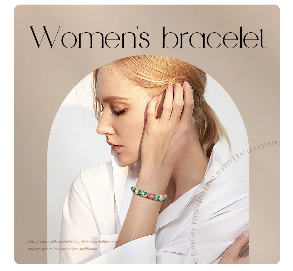 Enameled Bracelets For Women Flower Women Bangles Indian Chinese Viking Bracelet On Hand African Jewelry Dubai Women's Gift Girl