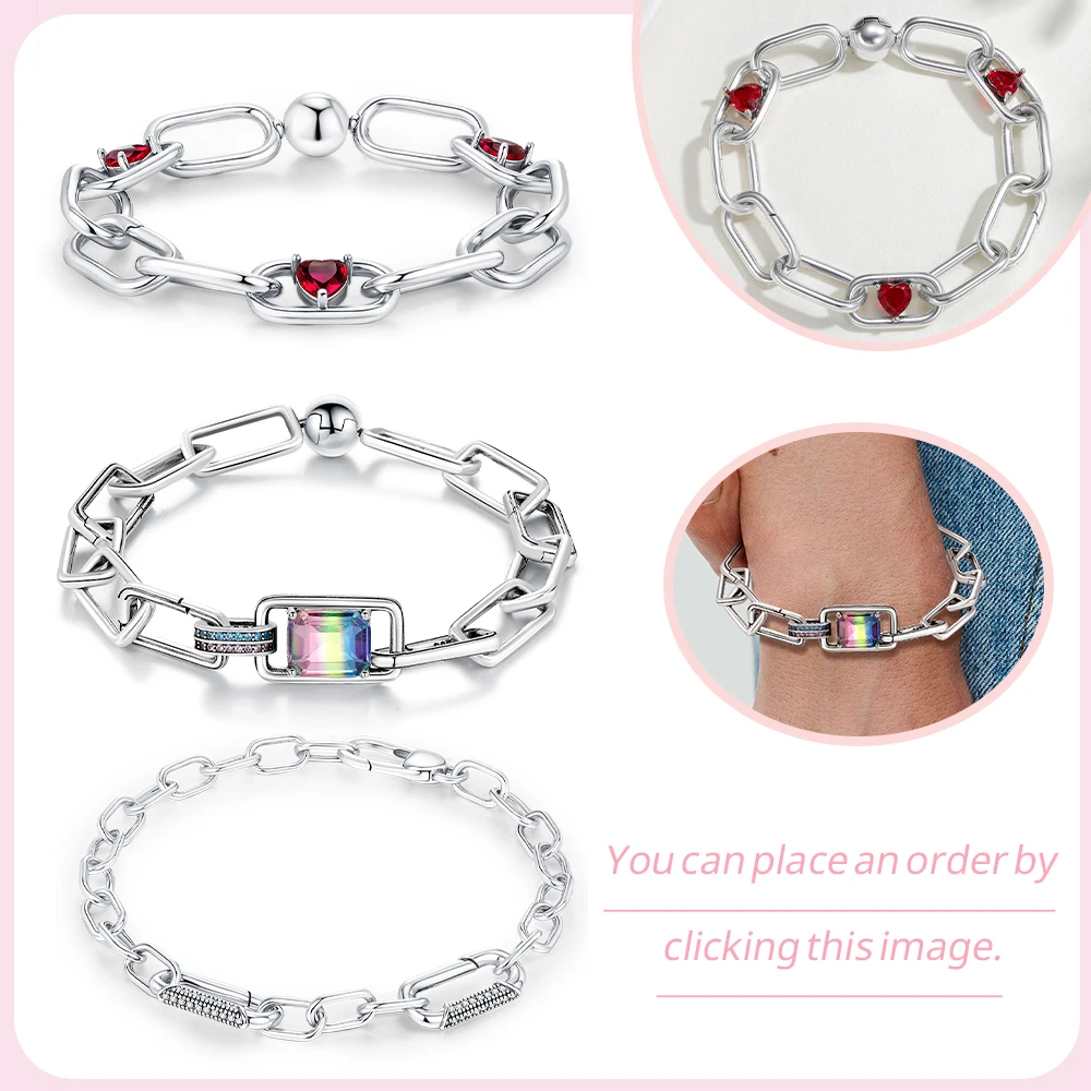 2025 Hot 925 Sterling Silver Bracelet Fit Charm Diy Fashion Jewelry For Women Daily Wear Elegant Bracelet charms jewelry making